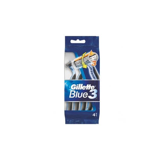 Blue Gillette 3 Disposable&Getx4